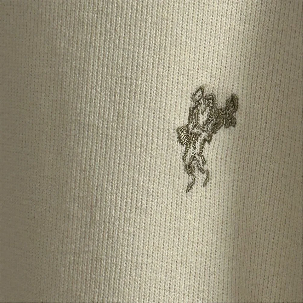 Ashworth Men's V-Neck Golf Pullover Sweater Beige Size L‎ Side Pockets